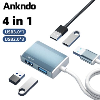 Ankndo 4 in 1 ฮับแยก USB Type-C 4 พอร์ต USB 3.0 สําหรับแล็ปท็อป Mac book โทรศัพท์มือถือ แท็บเล็ต PC