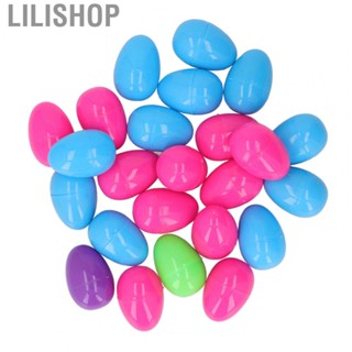 Lilishop Easter Egg Toy   Plastic Empty Easter Eggs Easy Opening Happy Playing 24 Sets Various Colors  for Festival