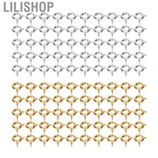 Lilishop Spring Ring Clasps  Small Compact Bracelet Spring Ring Clasps Attractive Decorative  for Necklaces