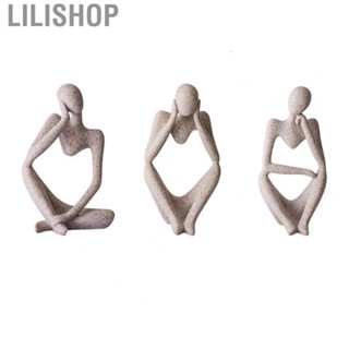 Lilishop Abstract Thinker Sculpture Abstract Style Synthetic Resin Beautiful Decor Thinker Figurine for Home Office Hotel