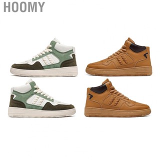 Hoomy High Top Shoes  Men High Top Shoes Skin Friendly Soft Lining Artificial PU Upper Rubber Sole Color Block  for Boys for Outdoor