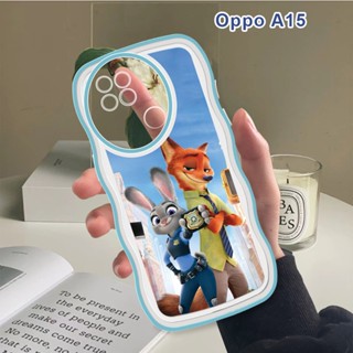 เคส OPPO A15 A15S A31 A33 A53 A93 2020 F17 Pro Reno 4F A52 A92 เคสโทรศัพท์มือถือแบบนิ่ม กันกระแทก กันรอยกล้อง ลายกระต่าย สุนัขจิ้งจอก แฟชั่น