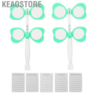 Keaostore Optical Flipper Green Optometry Plastic Flip Lens with 5 Vision Test Cards for Near Correction