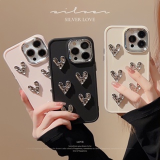 เคสโทรศัพท์มือถือแบบนิ่ม TPU กันกระแทก ลายหัวใจ สําหรับ iphone 11 12 13 6 7 8plus X max 14 pro max 11 Promax