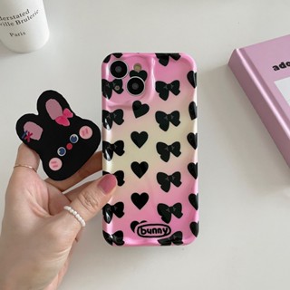 เคสโทรศัพท์มือถือ ลายกระต่ายน่ารัก พร้อมที่ตั้งวาง สําหรับ iPhone 11 12 12Pro 12promax 13 13Pro 13promax 14 14Pro 14promax 13