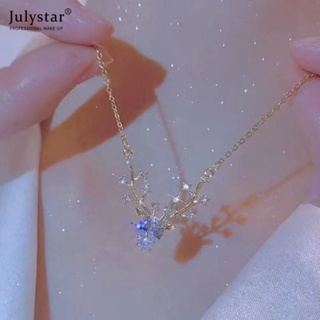 JULYSTAR การระเบิด Little Elk One Deer You Zircon จี้แฟชั่นผู้หญิง Joker สร้อยคอสร้อยคอน้ำ