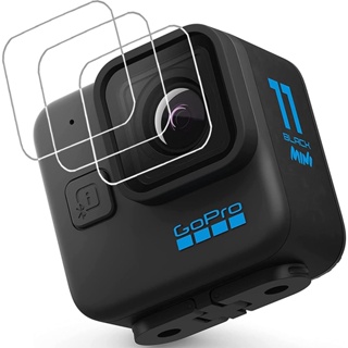 [3 แพ็ก] ฟิล์มกันรอยหน้าจอ HD ใส 9H กันรอยนิ้วมือ กันรอยขีดข่วน 2.5D สําหรับ GoPro HERO11 Hero 11 Black Mini