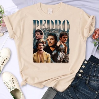 เสื้อยืด พิมพ์ลาย Pedro Pascal แฟชั่นฤดูร้อน สําหรับผู้หญิง