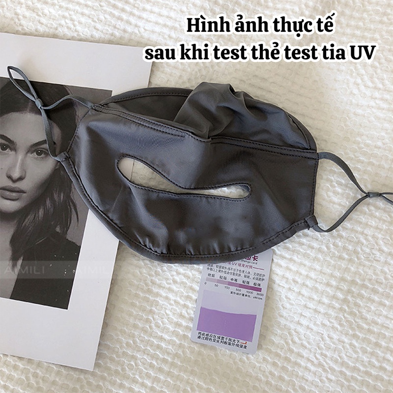 【มาใหม่】หน้ากากผ้าเรยอน ป้องกันแสงแดด UPF50+ 2 ชั้น ป้องกันรังสียูวี 99% พร้อมปุ่มปรับขนาด และสายคล้อง สําหรับผู้ชาย และผู้หญิง