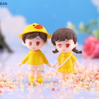 Bak ฟิกเกอร์คู่รัก พลาสติก ขนาดเล็ก สําหรับตกแต่งสวน DIY