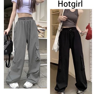 Hotgirl  พร้อมส่งจากกทม ✨ กางกางผู้หญิง กางเกงคาร์โก้🌸กางเกงทำงานวินเทจสไตล์อเมริกันสำหรับผู้หญิง การออกแบบกระเป๋าด้านข้าง