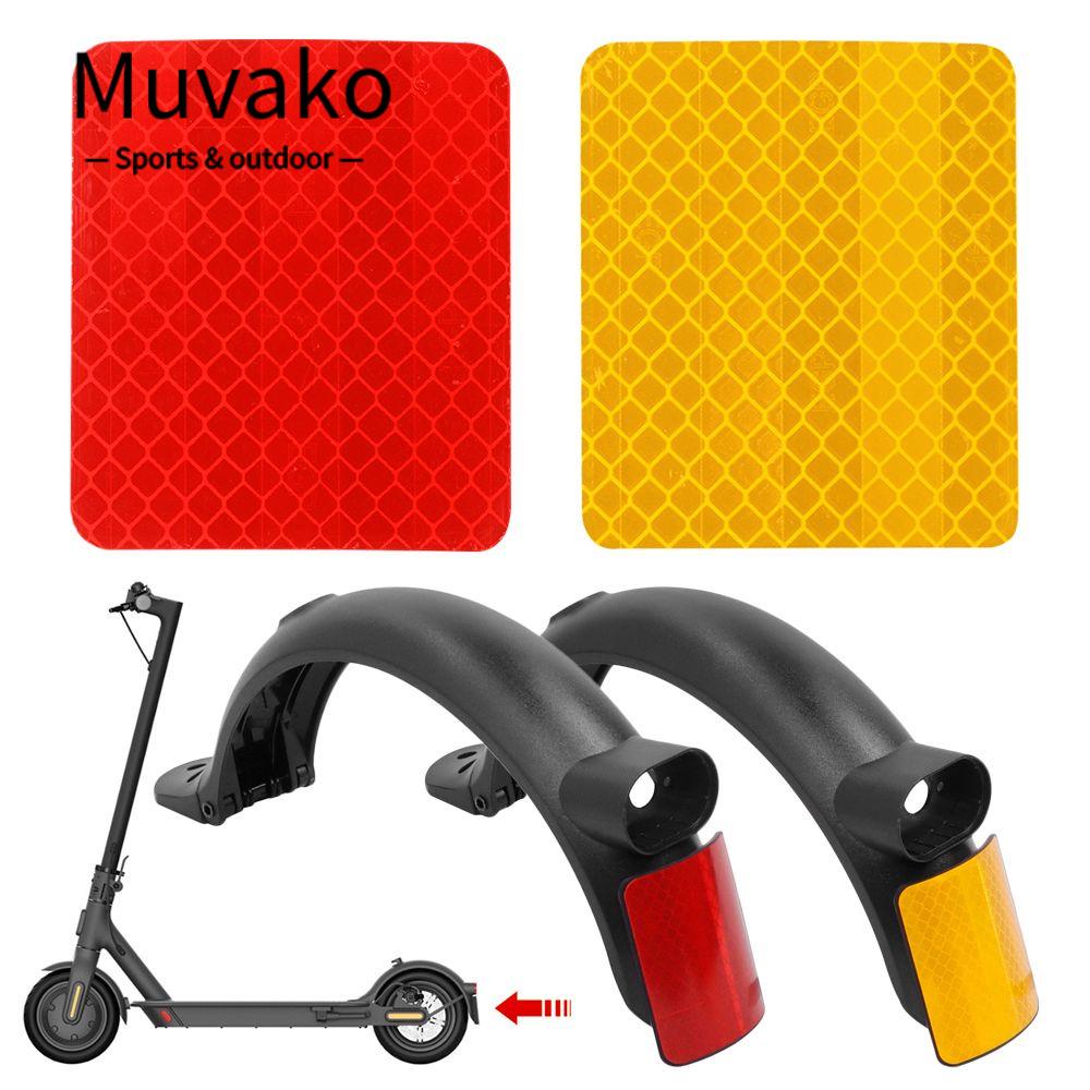 Muvako สติกเกอร์สะท้อนแสง สติกเกอร์สกู๊ตเตอร์ไฟฟ้า สำหรับ Xiaomi M365 & Pro 2 Night ขนาด 66x57x1 มม. จำนวน 1/2 ชิ้น