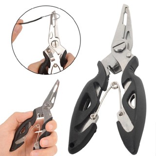 New Stainless Steel Fishing Pliers Scissors Line Cutter Split Ring Hook Remover