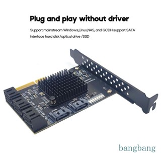 Bang ตัวยึดการ์ด PCIE 8 พอร์ต SATA3 0 6Gbps SATA3 0 PCIE Card 8-Port PCIE 3 0 GEN3 4X สําหรับอุปกรณ์พีซี