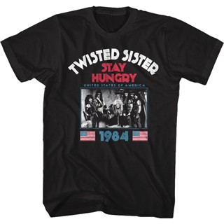 เสื้อยืด ลาย Stay Hungry Tour Twisted Sister 1984 สําหรับผู้ชาย