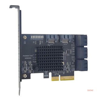 Inter การ์ดต่อขยาย PCIE 8 พอร์ต 6Gbps PCIE 3 0 เป็น 3 0 4 ชิ้น