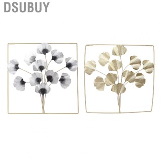 Dsubuy Ginkgo Leaves Wall Decoration  Metal Leaf Art Decor Iron Luxurious Lightweight Hanging for Living Room