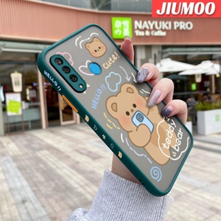 สําหรับ Huawei Nova4 Nova 4E P30 Lite เคสการ์ตูนหมี เท็ดดี้ ขอบสี่เหลี่ยม ดีไซน์ใหม่ กันกระแทก ฝ้า ใส เคสโทรศัพท์แข็ง