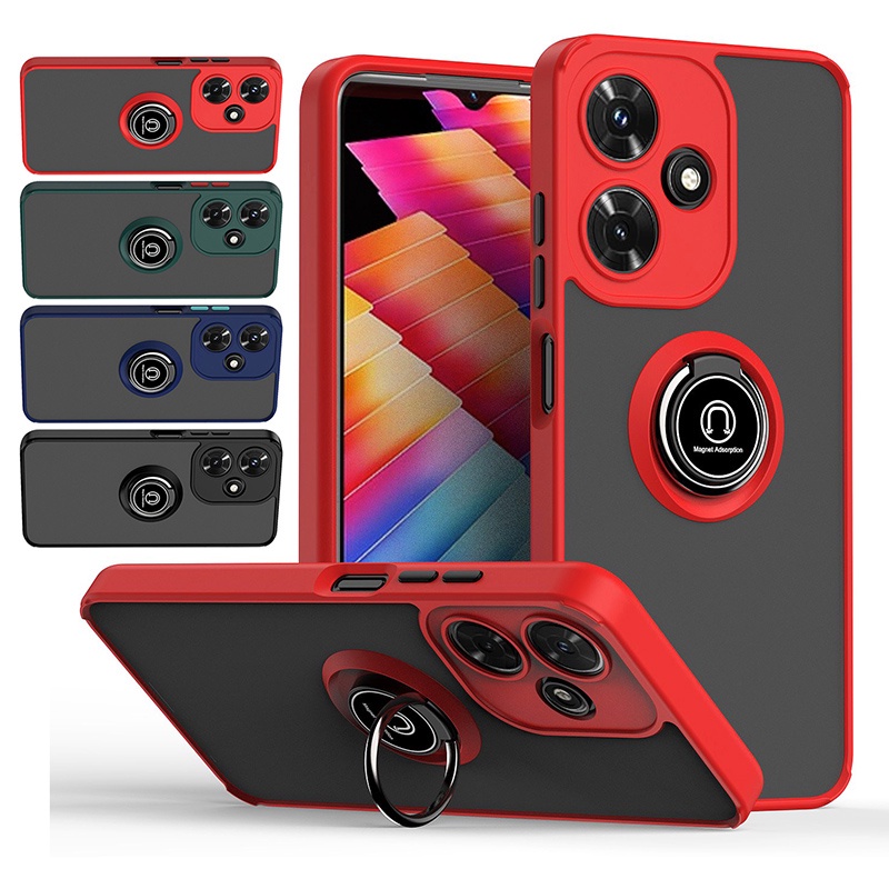 เคสโทรศัพท์มือถือ TPU โปร่งแสง กันกระแทก พร้อมแหวนขาตั้ง หมุนได้ สําหรับ Tecno Spark 10C 9 10 Pro 8C