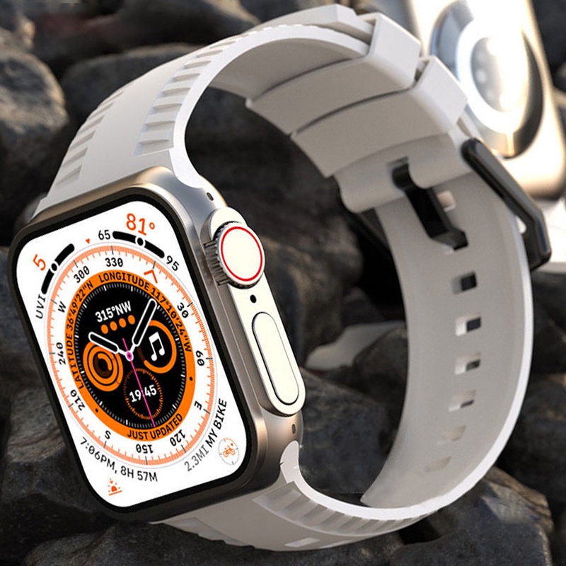 สายนาฬิกาข้อมือซิลิโคน สําหรับ Apple Watch 49 มม. 45 มม. 41 มม. 40 มม. 44 มม. 38 มม. 42 มม. iWatch series 5 6 7 8 Ultra