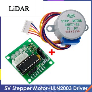 Uln2003 สเต็ปมอเตอร์ 5V 4 เฟส DC เกียร์สเต็ปมอเตอร์ + บอร์ดไดรเวอร์ ULN2003 ULN2003 PIC MCU DIY