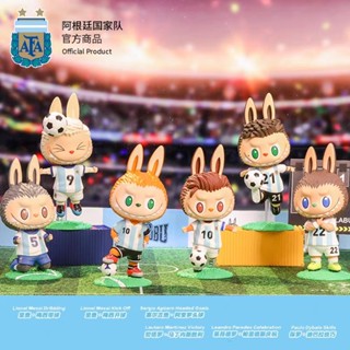 [เวอร์ชั่นของแท้] ตุ๊กตาฟิกเกอร์ POPMART Bubu LABUBU Argentina Football Amoy ของเล่นสําหรับเด็ก