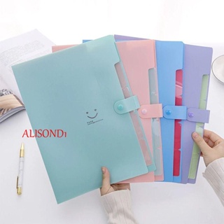 ALISOND1 แฟ้มพลาสติก ขนาด A4 5 ชั้น กันน้ํา กันฝุ่น สีแคนดี้ สําหรับสํานักงาน