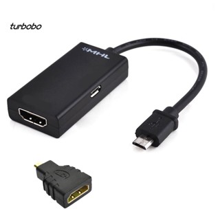 Turbobo S2 MHL อะแดปเตอร์แปลง Micro USB เป็น HDMI 1080P สําหรับ Android Samsung Huawei