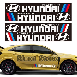 สติกเกอร์ ลายตัวอักษร สําหรับตกแต่งด้านข้างประตูรถยนต์ Hyundai Kicks Reina Tucson Elantra 2 ชิ้น