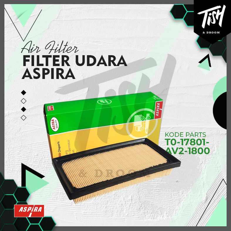 กรองอากาศ Aspira TO-17801-AV2 กรองอากาศ Toyota Sienta กรองอากาศ
