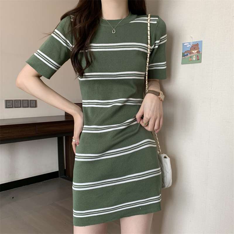 Maze*พร้อมส่ง*มินิเดรสรัดรูปลายทาง ดีเทลเก๋ๆน่ารักไม่ซ้ำใคร (M0601) - รูปที่ 6