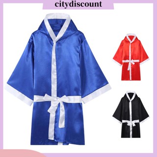 &lt;citydiscount&gt; เสื้อคลุมชกมวย แขนยาว พร้อมเข็มขัด สําหรับทุกเพศ