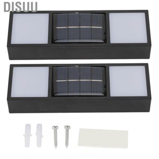 Disuu 2 Sets Solar Wall Lamp Bidirectional Multi-function Outdoor Light For Yard