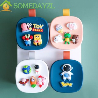 SOMEDAYZL กล่องซิลิโคน PP ลายการ์ตูน แบบพกพา สําหรับใส่ยาวิตามิน