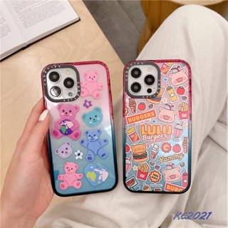 【LULU The PIGGY】เคสโทรศัพท์มือถือ อะคริลิค กันกระแทก ลายมาร์ชเมลโล่ ไล่โทนสี สําหรับ iPhone 12 13 Pro 14 Pro Max