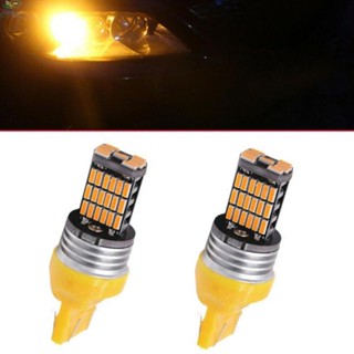 ใหม่ หลอดไฟท้ายรถยนต์ LED 45SMD 60 มม. DC9V~18V WY21W 2 ชิ้น