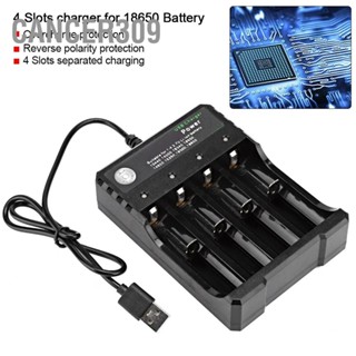 Cancer309 4 สล็อต Universal USB Smart Battery Charger สำหรับ 18650 แบตเตอรี่แบบชาร์จไฟได้