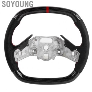 Soyoung New Custom Carbon Fiber Steering Wheel Nappa Perforated Leather Fit for Corvette C8 2020+