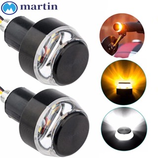 MARTIN ไฟเลี้ยว LED ติดแฮนด์บาร์ สีเหลือง สีขาว สําหรับรถจักรยานยนต์