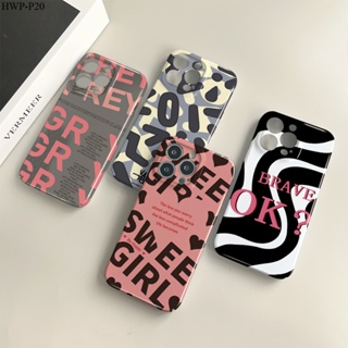 Huawei P40 P30 P20 Pro เคสหัวเว่ย สำหรับ Case Anime English Alphabet เคส เคสโทรศัพท์ เคสมือถือ Full Cover Hard Phone Cases Casing