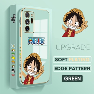 เคสโทรศัพท์มือถือ TPU แบบนิ่ม ลายการ์ตูนลูฟี่ ป้องกันเลนส์ สําหรับ Samsung S23 Plus S23 Ultra S20 Note 10 Plus 10 Lite Note 20 Ultra