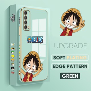 เคสโทรศัพท์มือถือ TPU แบบนิ่ม ลายการ์ตูนลูฟี่ ป้องกันเลนส์ สําหรับ Huawei Y6P Y8P Y7A Y9S Y7 Y9 Prime 2019