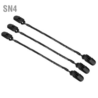 SN4 3 pcs Black Cap Retainer Hat Clip สำหรับผู้ถือเครื่องนุ่งห่มตกปลาและสายขด