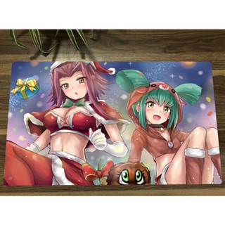 อนิเมะเด็กผู้หญิง Yu-Gi-Oh! Playmat Akiza Izinski แผ่นรองเมาส์เล่นเกม เลือกลายได้