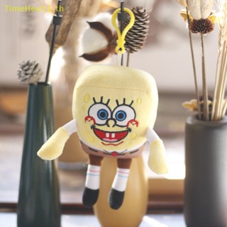 Timehee พวงกุญแจ จี้ตุ๊กตา SpongeBobs ผ้ากํามะหยี่ขนนิ่ม สําหรับตกแต่งกระเป๋า