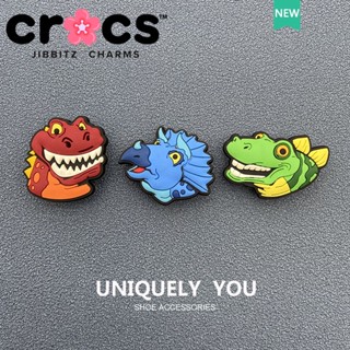 Jibbitz crocs charms หัวเข็มขัดรองเท้า รูปการ์ตูนไดโนเสาร์จูราสสิก ไทแรนโนซอรัสเร็กซ์ สําหรับตกแต่ง DIY