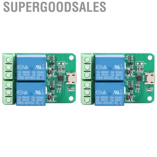 Supergoodsales USB Relay Module  PC Control PCB Plug and Play 2Pcs for Electrical Supplies