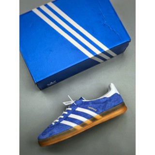 Adidas Gazelle รองเท้าผ้าใบลําลอง ข้อสั้น สีฟ้า เหมาะกับการเล่นกีฬา เทรนเนอร์ ในร่ม สไตล์เรโทร