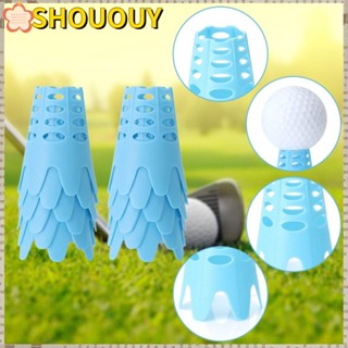 SHOUOUY ที่ตั้งลูกกอล์ฟ พลาสติก สําหรับฝึกตีกอล์ฟ 15 ชิ้น