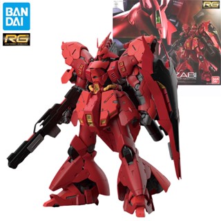 Bandai Genuine Gundam Model Garage Kit RG Series 1/144 MSN-04 SAZABI Neo Zeon Char Anime Action Figure Toys for Boys Collectible